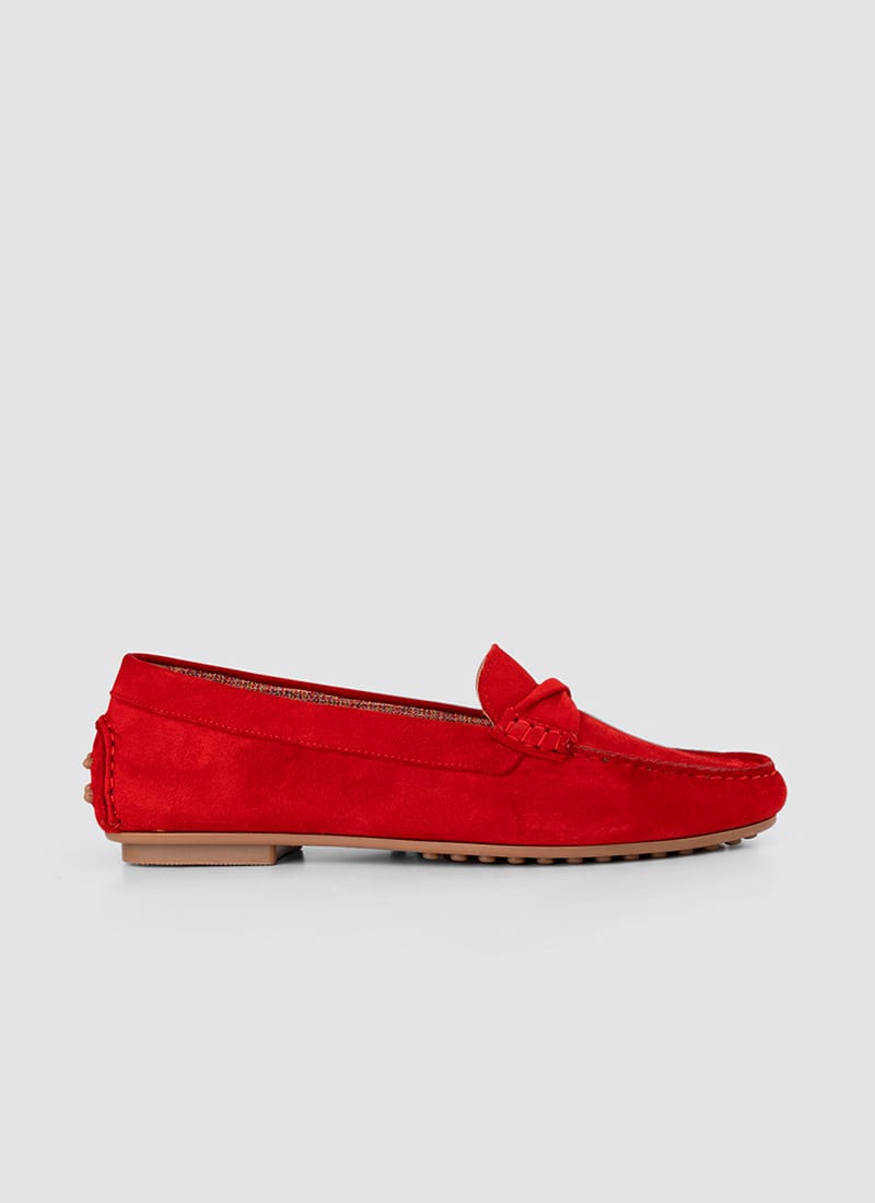 Language Shoes-Women-Bia Moccasin-Premium Leather-Red Colour-Formal Shoe
