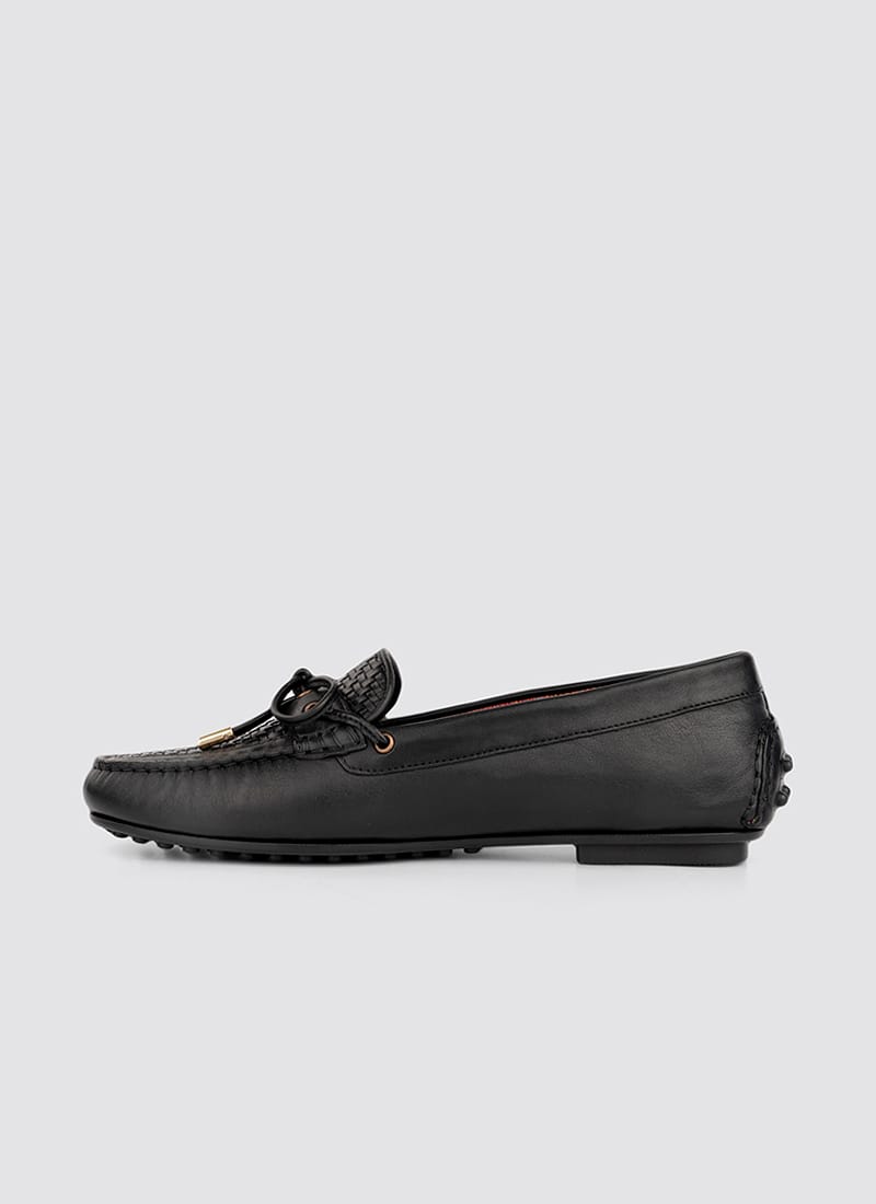 Language Shoes-Women-Artemis Moccasin-Premium Leather-Black Colour-Formal Shoe
#color_black