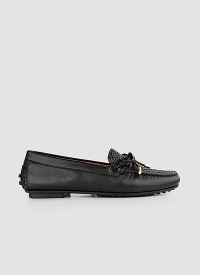 Language Shoes-Women-Artemis Moccasin-Premium Leather-Black Colour-Formal Shoe
