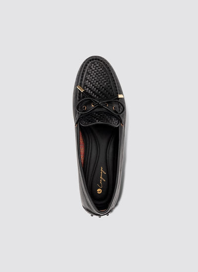 Language Shoes-Women-Artemis Moccasin-Premium Leather-Black Colour-Formal Shoe
