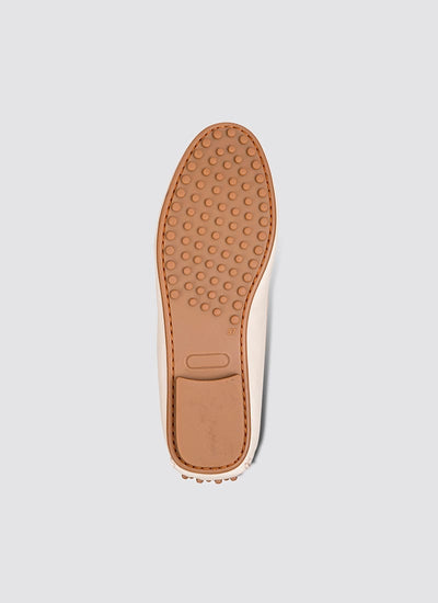 Language Shoes-Women-Artemis Moccasin-Premium Leather-Ecru Colour-Formal Shoe
