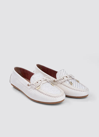 Language Shoes-Women-Artemis Moccasin-Premium Leather-Ecru Colour-Formal Shoe
