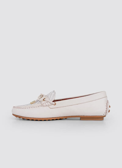 Language Shoes-Women-Artemis Moccasin-Premium Leather-Ecru Colour-Formal Shoe
