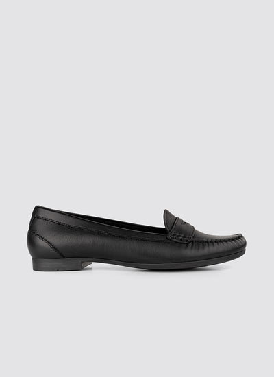 Language Shoes-Women-Selene Moccasin-Premium Leather-Black Colour-Formal Shoe
