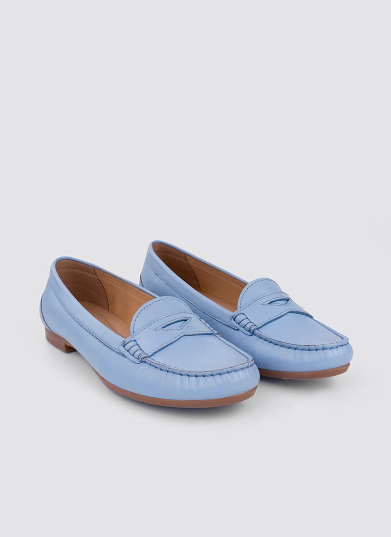 Language Shoes-Women-Selene Moccasin-Premium Leather-Blue Colour-Formal Shoe
#color_blue