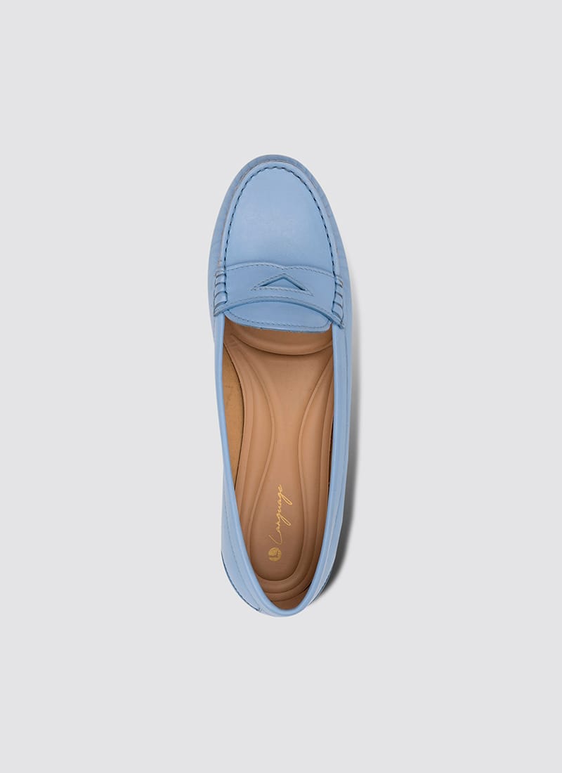 Language Shoes-Women-Selene Moccasin-Premium Leather-Blue Colour-Formal Shoe
#color_blue