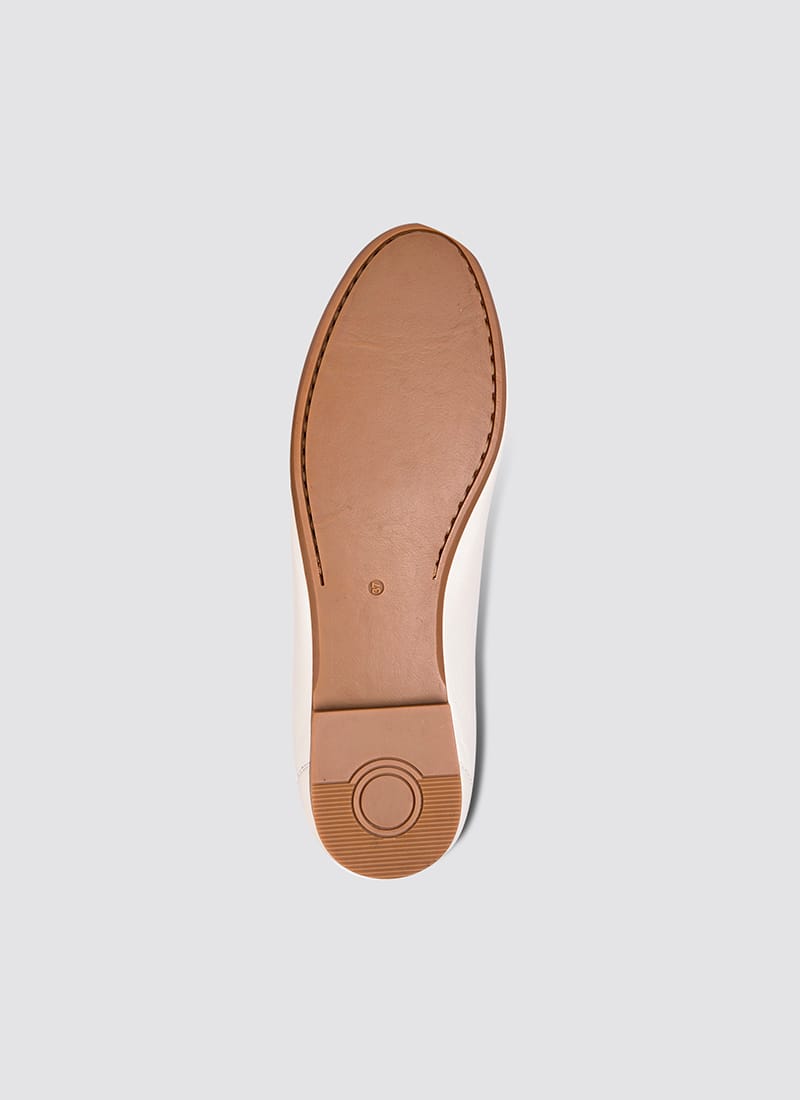 Language Shoes-Women-Selene Moccasin-Premium Leather-Ecru Colour-Formal Shoe
#color_ecru
