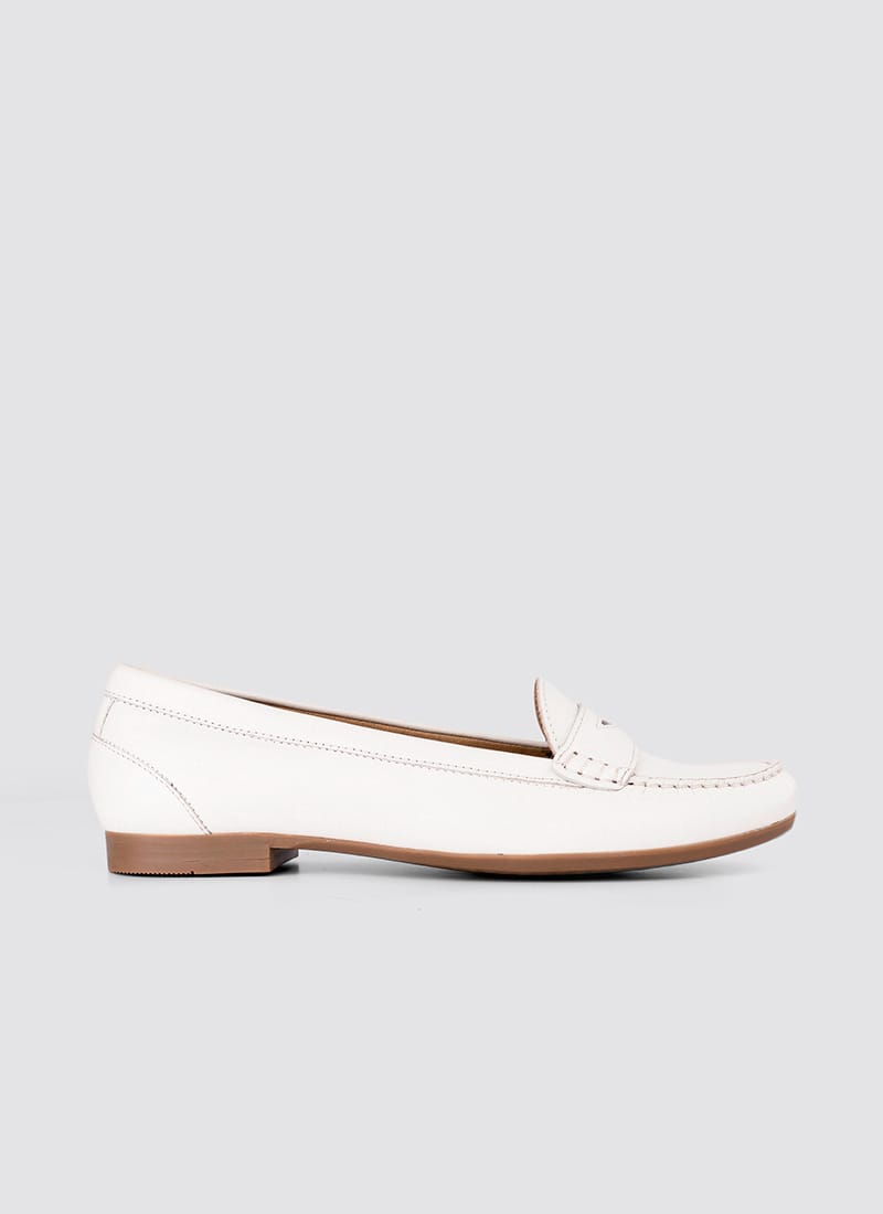 Language Shoes-Women-Selene Moccasin-Premium Leather-Ecru Colour-Formal Shoe
#color_ecru