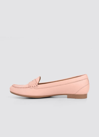 Language Shoes-Women-Selene Moccasin-Premium Leather-Pink Colour-Formal Shoe
