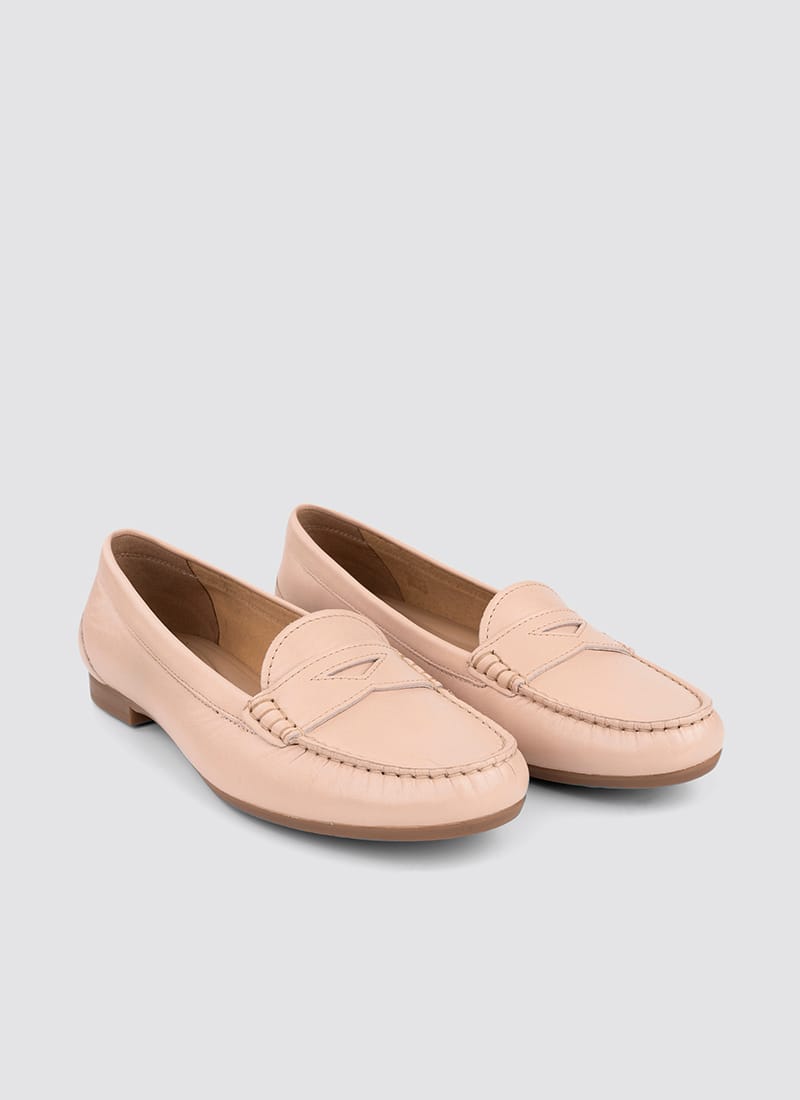 Language Shoes-Women-Selene Moccasin-Premium Leather-Rose Colour-Formal Shoe
#color_rose