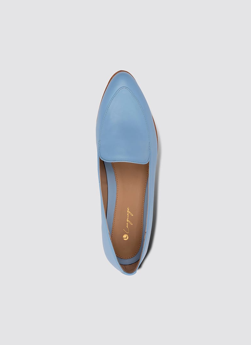 Language Shoes-Women-Calypso Loafer-Premium Leather-Blue Colour-Formal Shoe
