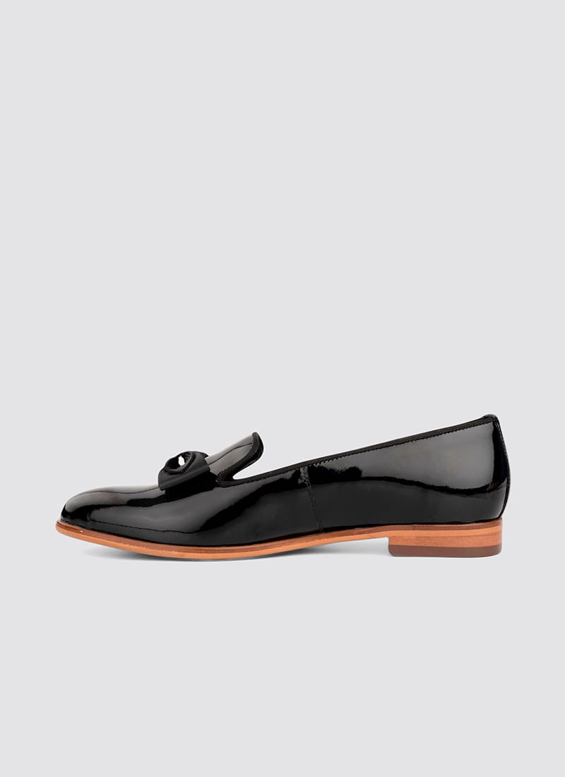 Language Shoes-Women-Urania Loafer-Premium Leather-Black Colour-Formal Shoe
#color_black