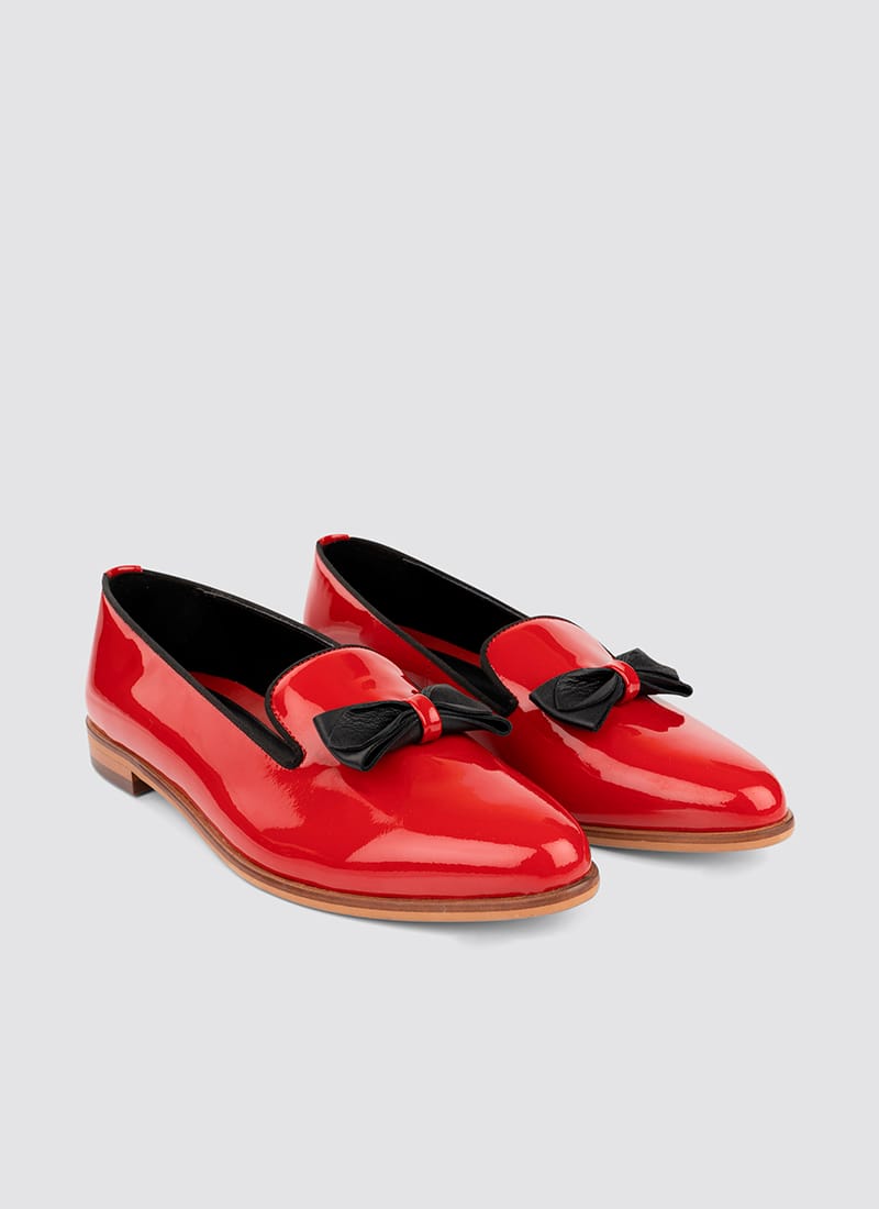 Language Shoes-Women-Urania Loafer-Premium Leather-Red Colour-Formal Shoe
#color_red