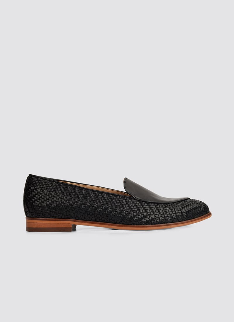 Language Shoes-Women-Maia Loafer-Premium Leather-Black Colour-Formal Shoe
#color_black
