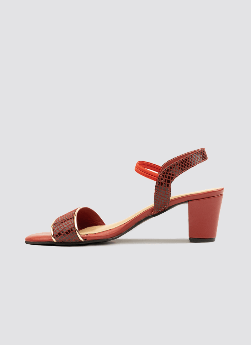 Language Shoes-Women-Chloe Block Heel-Premium Leather-Red Colour-Heels-2
#color_red
