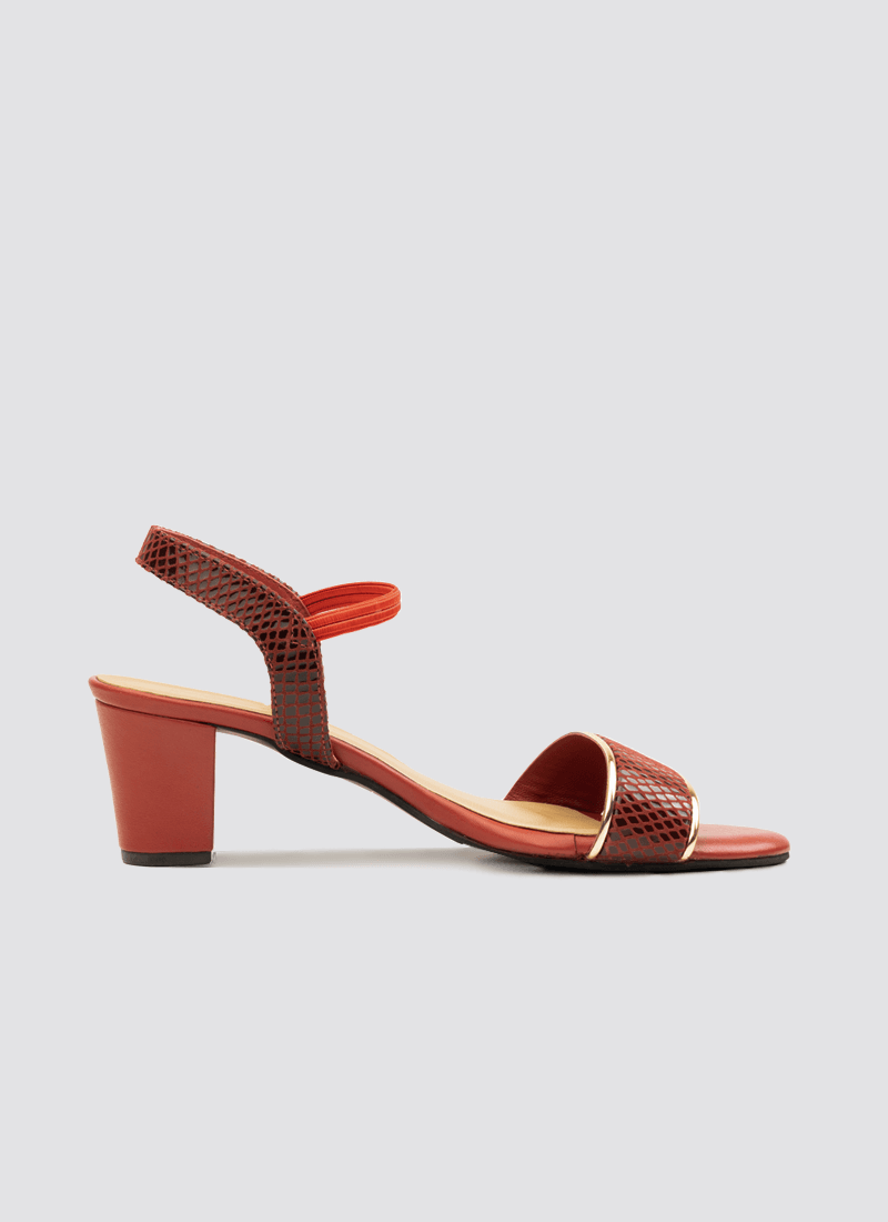 Language Shoes-Women-Chloe Block Heel-Premium Leather-Red Colour-Heels-4
#color_red
