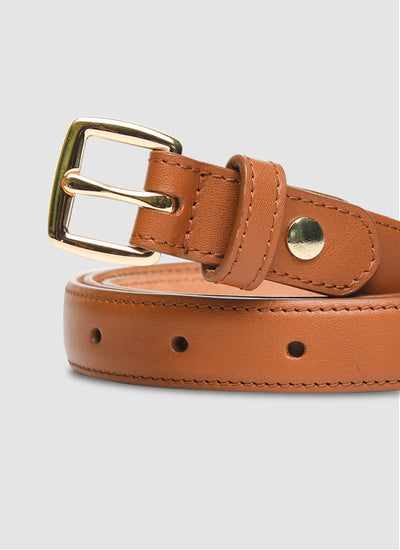 Language Shoes-Women-Bernadette Belt-Premium Leather-Tan Colour-Belt
