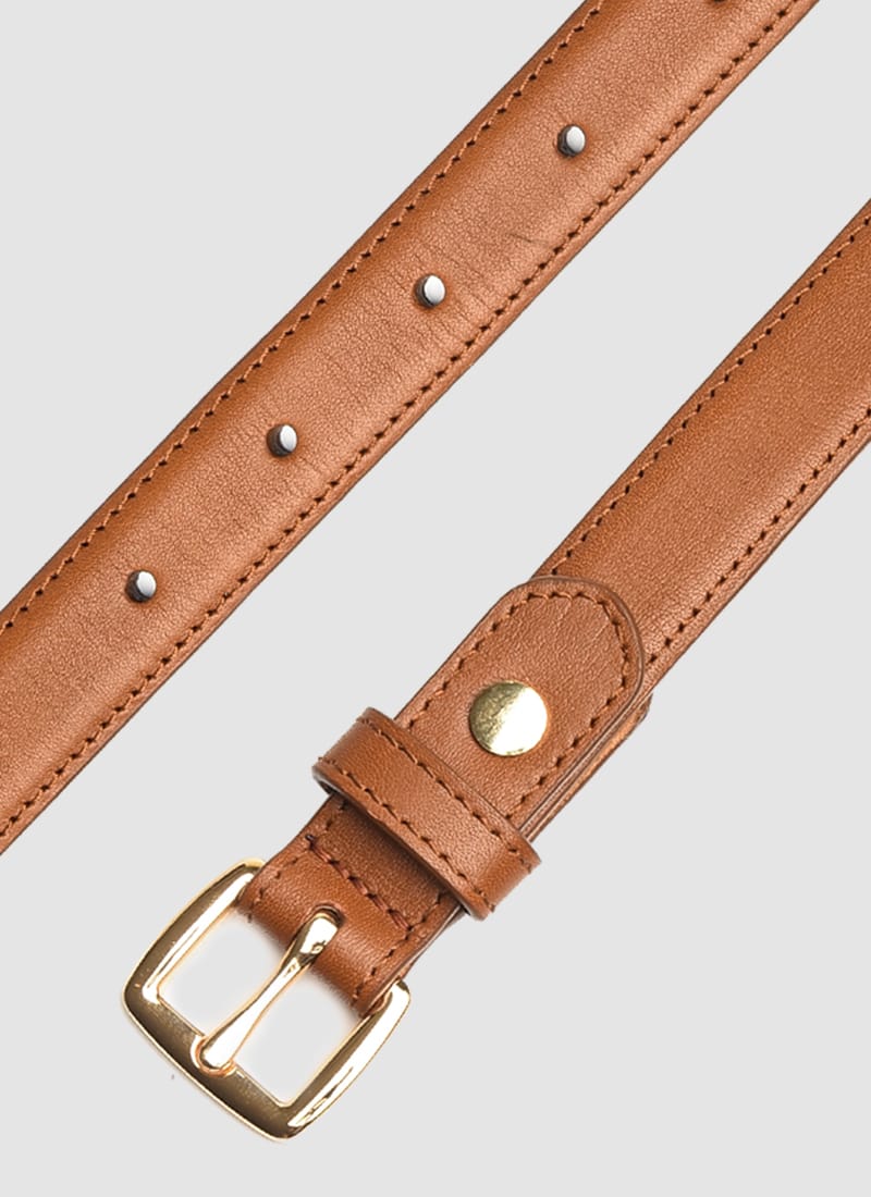 Language Shoes-Women-Bernadette Belt-Premium Leather-Tan Colour-Belt
