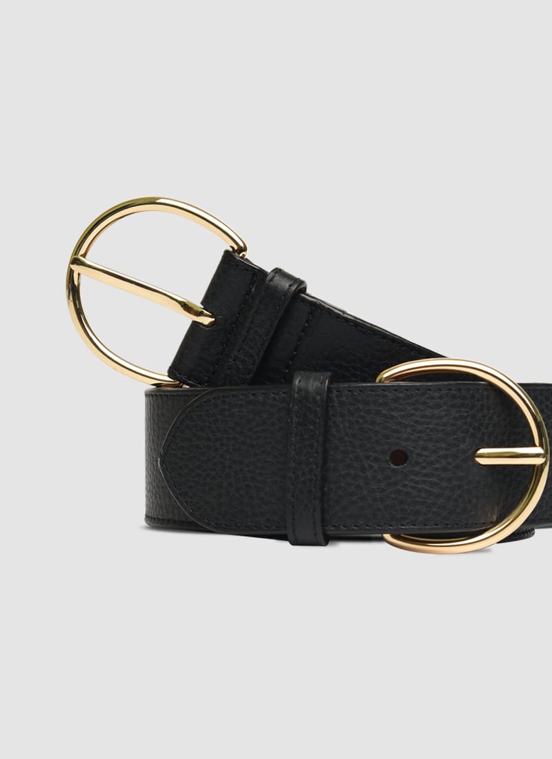 Language Shoes-Women-Georgia Belt-Premium Leather-Black Colour-Belt
