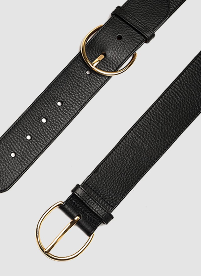 Language Shoes-Women-Georgia Belt-Premium Leather-Black Colour-Belt
