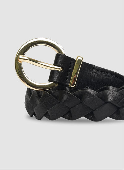 Language Shoes-Women-Myra Belt-Premium Leather-Black Colour-Belt
