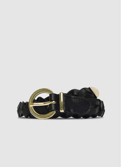 Language Shoes-Women-Myra Belt-Premium Leather-Black Colour-Belt

