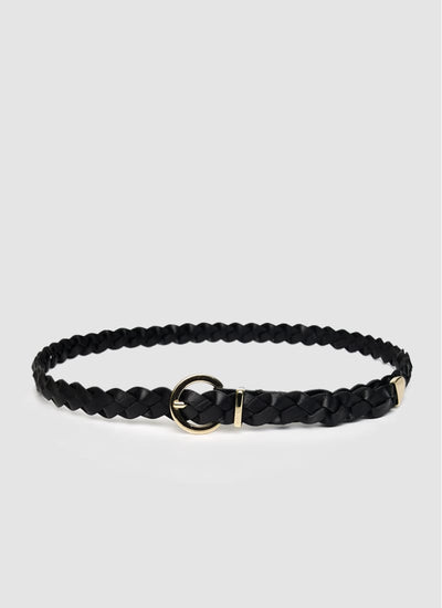 Language Shoes-Women-Myra Belt-Premium Leather-Black Colour-Belt
