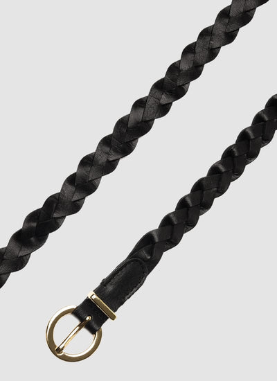 Language Shoes-Women-Myra Belt-Premium Leather-Black Colour-Belt

