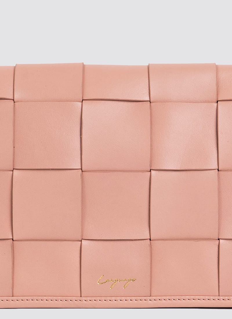 Language Shoes-Women-Mosaic Cross Body-Premium Leather-Pink Colour-Leather Accessories

