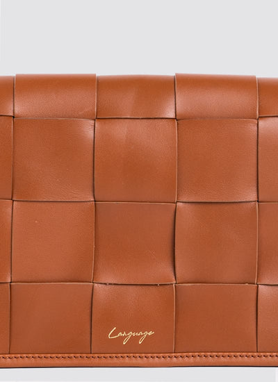 Language Shoes-Women-Mosaic Cross Body-Premium Leather-Tan Colour-Leather Accessories
