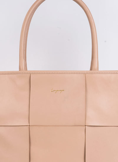 Language Shoes-Women-Mocha Tote-Premium Leather-Rose Colour-Leather Accessories
