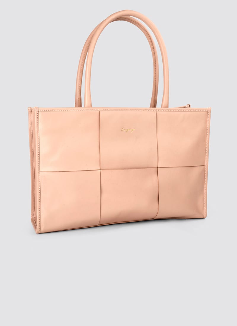 Language Shoes-Women-Mocha Tote-Premium Leather-Rose Colour-Leather Accessories
