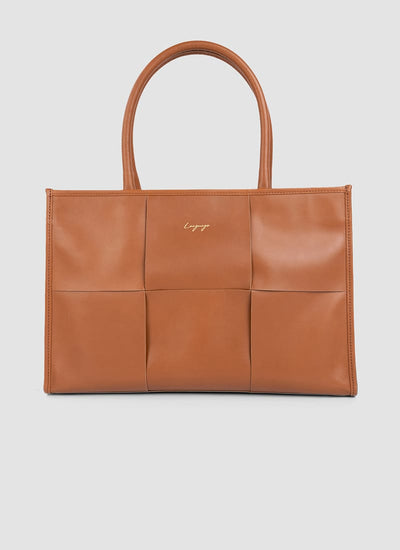 Language Shoes-Women-Mocha Tote-Premium Leather-Tan Colour-Leather Accessories
