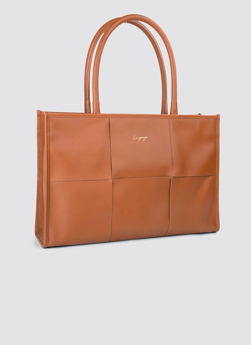Language Shoes-Women-Mocha Tote-Premium Leather-Tan Colour-Leather Accessories

