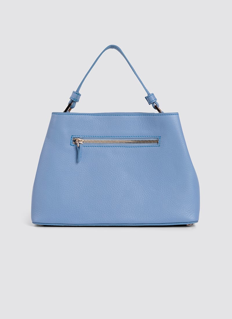 Language Shoes-Women-Flamingo Hand Bag-Premium Leather-Blue Colour-Leather Accessories
