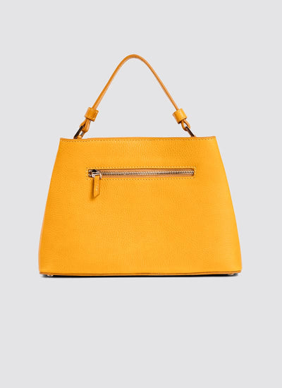 Language Shoes-Women-Flamingo Hand Bag-Premium Leather-Senape Colour-Leather Accessories
