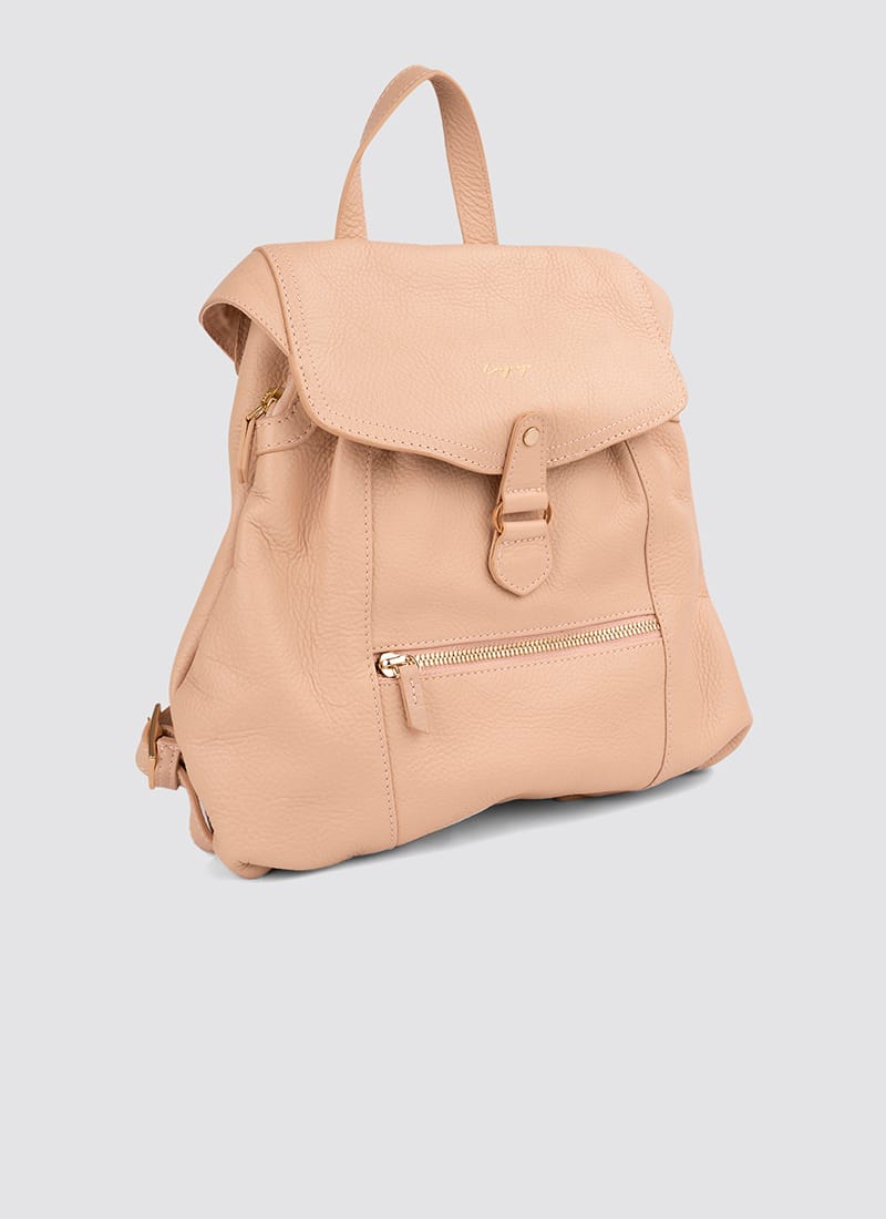 Language Shoes-Women-Oyester Backpack-Premium Leather-Rose Colour-Leather Accessories

