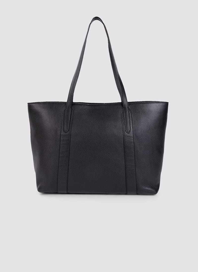 Language Shoes-Women-Amethyst Tote-Premium Leather-Black Colour-Leather Accessories
#color_black