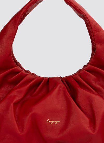 Language Shoes-Women-Biscotti Hand Bag-Premium Leather-Red Colour-Leather Accessories
