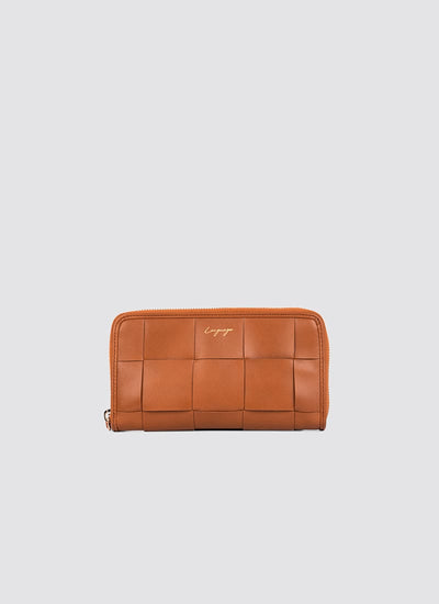 Language Shoes-Women-Coco Long Wallet-Premium Leather-Tan Colour-Leather Accessories
