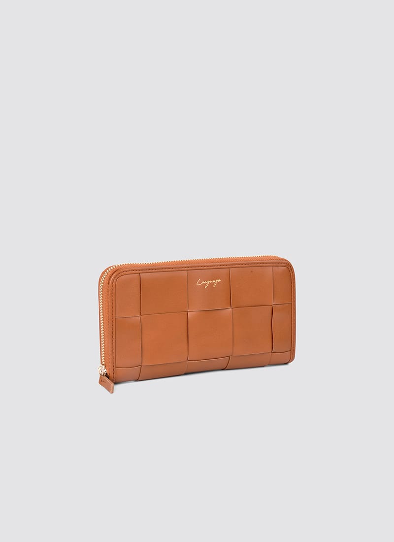 Language Shoes-Women-Coco Long Wallet-Premium Leather-Tan Colour-Leather Accessories
