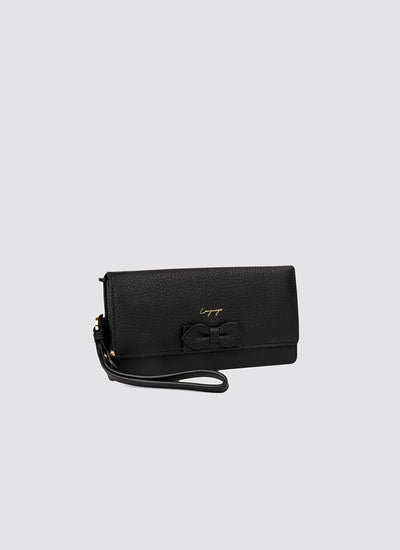 Language Shoes-Women-Onyx Long Wallet-Premium Leather-Black Colour-Leather Accessories
