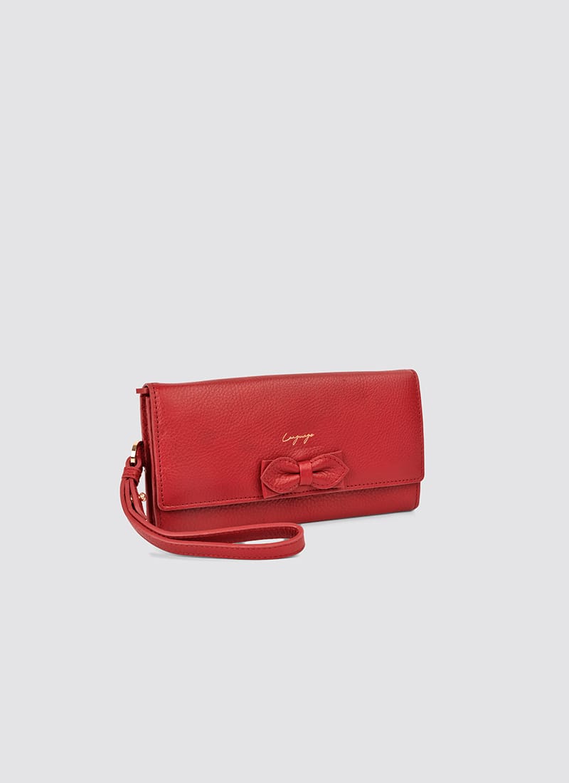 Language Shoes-Women-Onyx Long Wallet-Premium Leather-Red Colour-Leather Accessories
