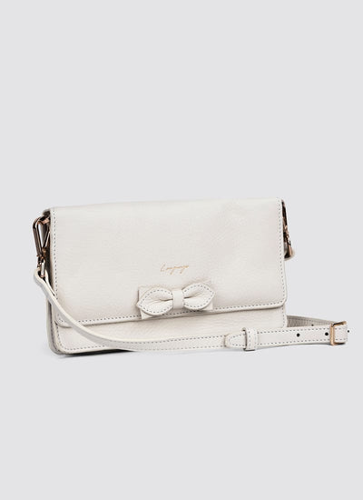 Language Shoes-Women-Carol Wallet on Chain-Premium Leather-Ecru Colour-Leather Accessories
