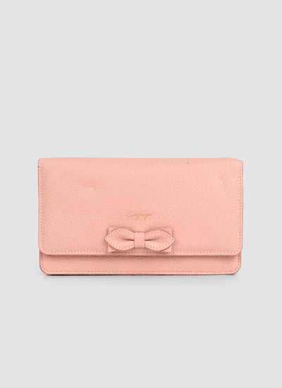 Language Shoes-Women-Carol Wallet on Chain-Premium Leather-Pink Colour-Leather Accessories
