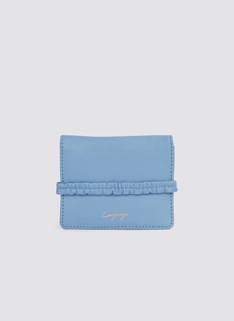 Language Shoes-Women-Ebony Wallet-Premium Leather-Blue Colour-Leather Accessories
