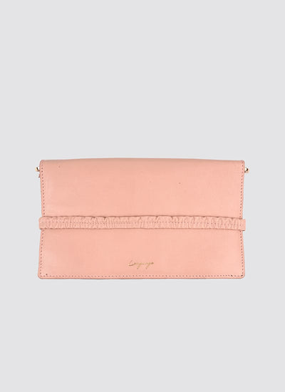 Language Shoes-Women-Keily Wallet on Chain-Premium Leather-Pink Colour-Leather Accessories
