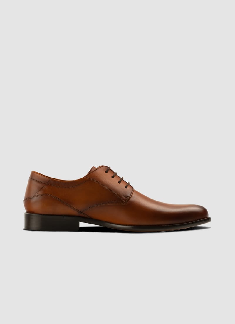 Language Shoes-Men-Rim Derby-Premium Leather-Tan Colour-Formal Shoe
