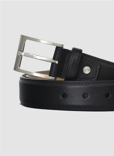 Language Shoes-Men-Lorin Belt-Premium Leather-Black Colour-Belt
