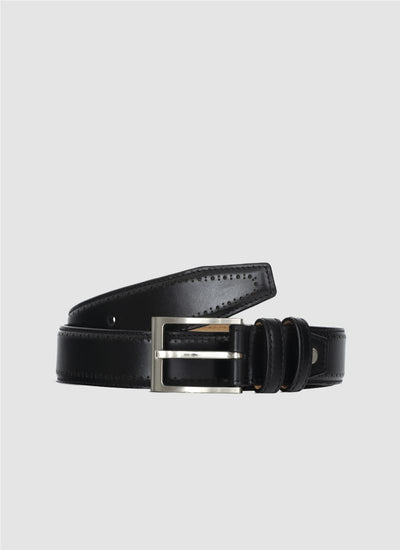 Language Shoes-Men-Roger Belt-Premium Leather-Black Colour-Belt
